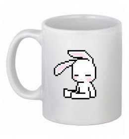 Чашка керамическая Bunny pixel ВИШИВКА