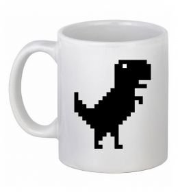 Чашка керамическая Dino pixel ВИШИВКА