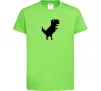Дитяча футболка Dino pixel ВИШИВКА Лаймовий фото