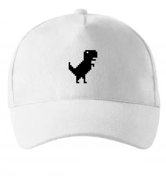 Кепка Dino pixel ВИШИВКА Белый фото