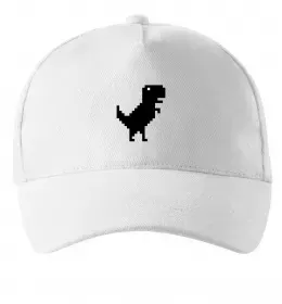 Кепка Dino pixel ВИШИВКА Белый фото