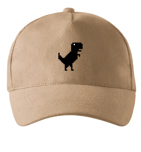 Кепка Dino pixel ВИШИВКА Песочный фото