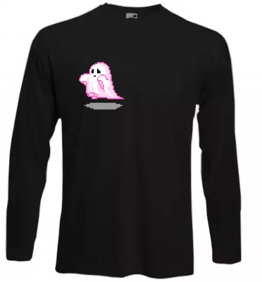 Лонгслив Привиди піксель парні жіноча ВИШИВКА Черный фото