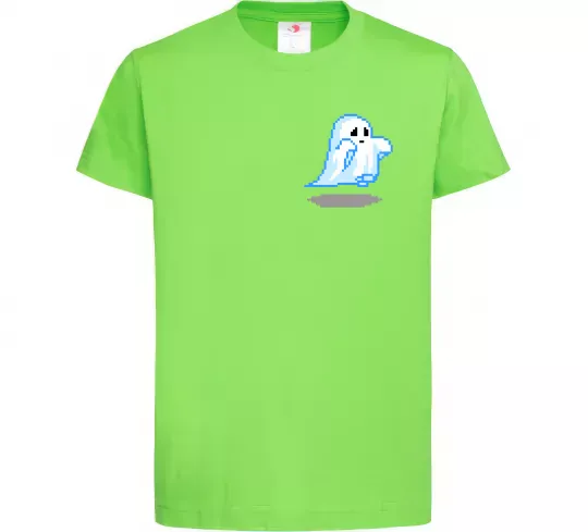 Детская футболка Привиди пікселі парні чоловіча ВИШИВКА Лаймовый фото