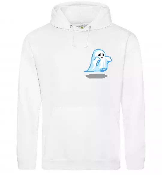 Мужская толстовка (худи) Привиди пікселі парні чоловіча ВИШИВКА Белый фото