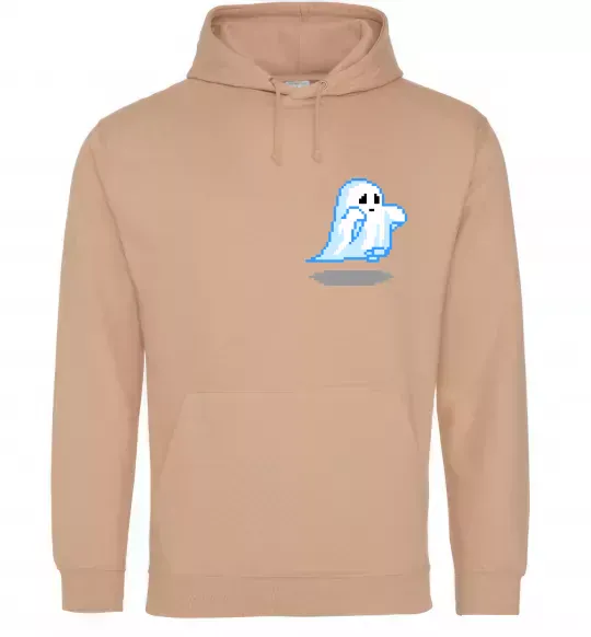 Мужская толстовка (худи) Привиди пікселі парні чоловіча ВИШИВКА Песочный фото