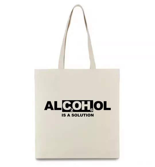 Эко-сумка Алкоголь формула Бежевый фото