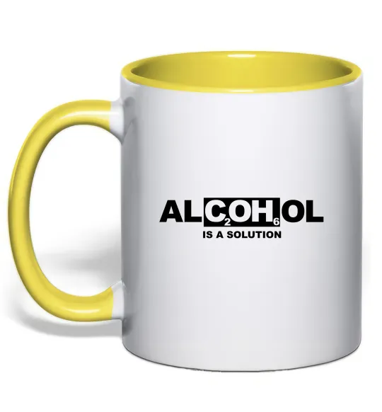 Чашка с цветной ручкой Алкоголь формула Лимонный фото