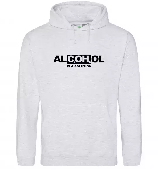 Жіноча толстовка (худі) Алкоголь формула Сірий меланж фото