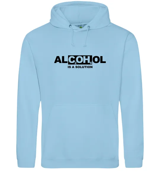 Жіноча толстовка (худі) Алкоголь формула Блакитний фото