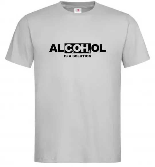 Мужская футболка Алкоголь формула Серый фото