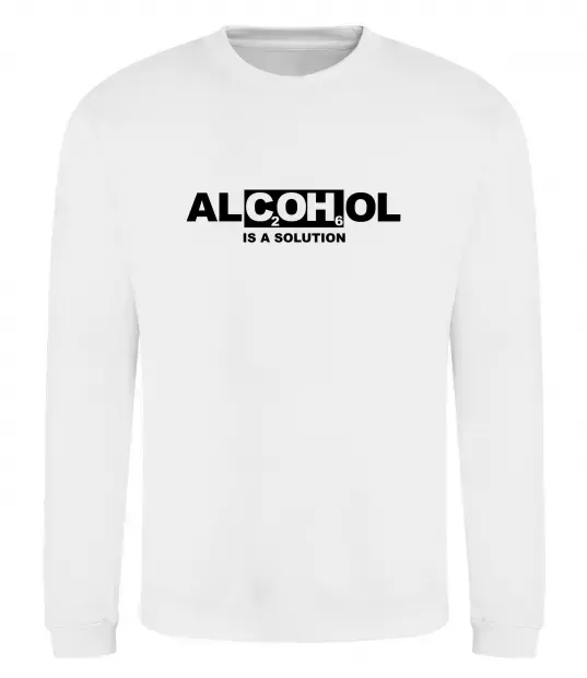 Свитшот Алкоголь формула Белый фото