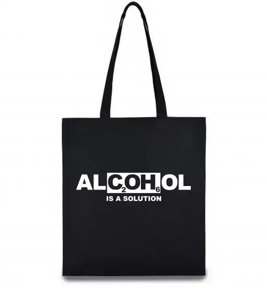 Эко-сумка Алкоголь формула Черный фото