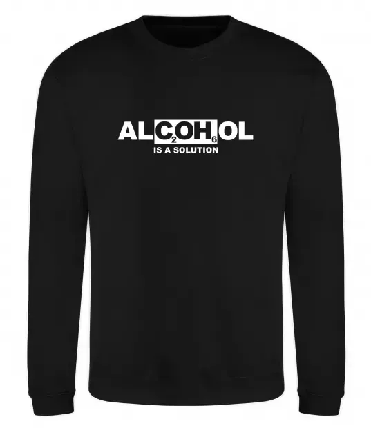 Свитшот Алкоголь формула Черный фото