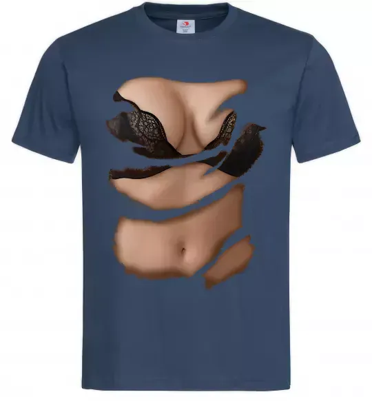 Мужская футболка Ідеальне тіло Темно-синий фото