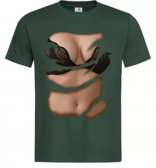 Мужская футболка Ідеальне тіло Темно-зеленый фото