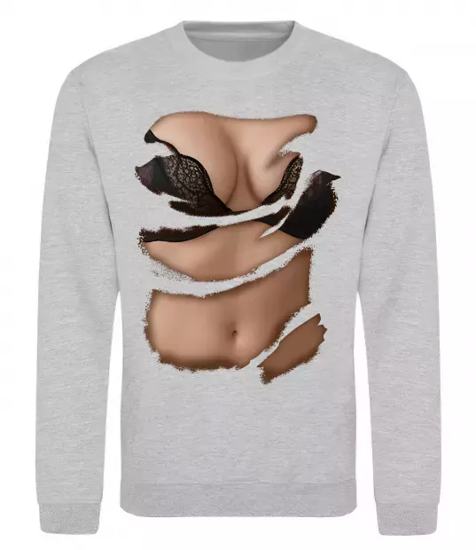 Свитшот Ідеальне тіло Серый меланж фото