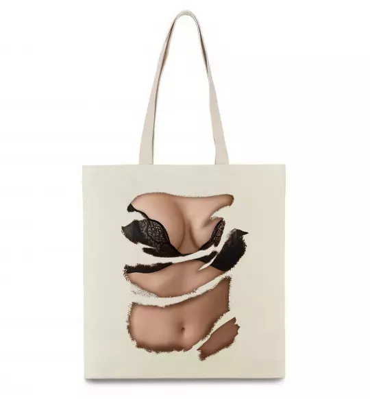 Еко-сумка Ідеальне тіло Бежевий фото