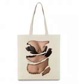 Эко-сумка Ідеальне тіло Бежевый фото