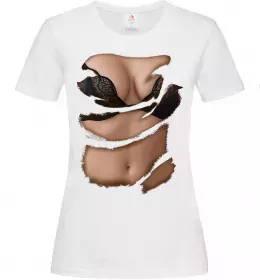 Женская футболка Надпись PORNSTAR 69 Белый фото