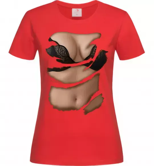 Жіноча футболка Ідеальне тіло Червоний фото