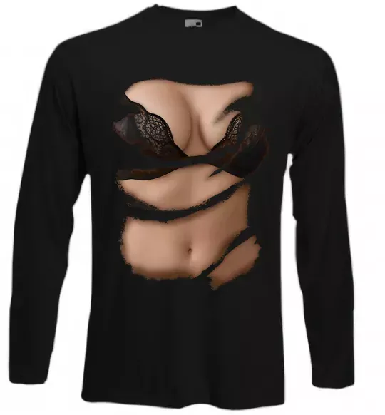 Лонгслив Ідеальне тіло Черный фото