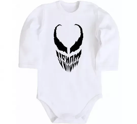 Детский боди Веном обличчя Белый фото