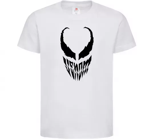 Дитяча футболка Веном обличчя Білий фото