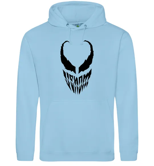 Чоловіча толстовка (худі) Веном обличчя Блакитний фото