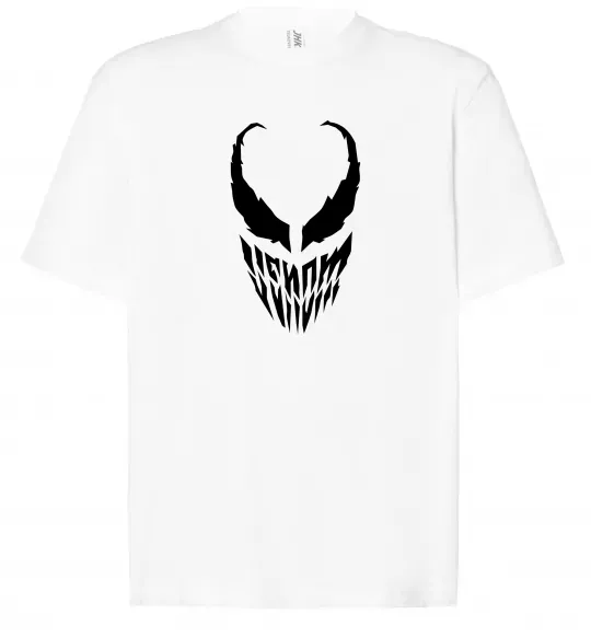 Футболка Оверсайз Веном обличчя Белый фото