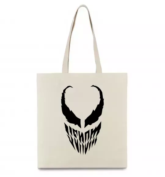 Еко-сумка Веном обличчя Бежевий фото