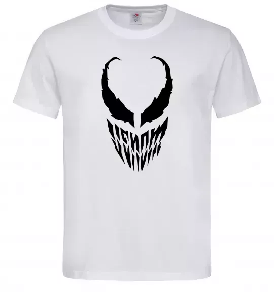 Чоловіча футболка Веном обличчя Білий фото