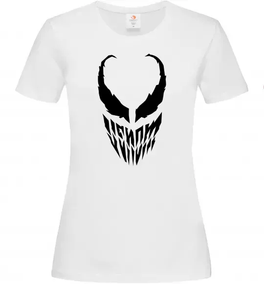 Женская футболка Веном обличчя Белый фото