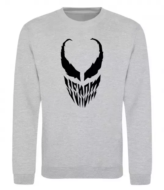 Свитшот Веном обличчя Серый меланж фото