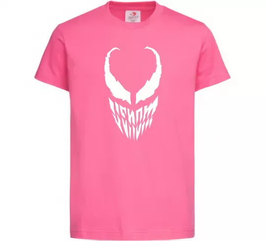 Дитяча футболка Веном обличчя Яскраво-рожевий фото