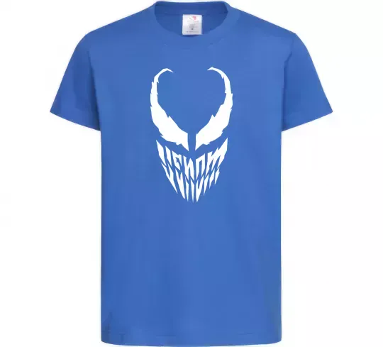 Дитяча футболка Веном обличчя Яскраво-синій фото