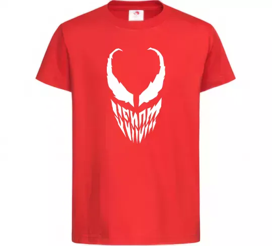 Дитяча футболка Веном обличчя Червоний фото