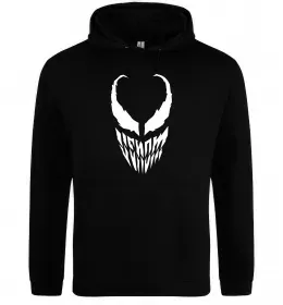 Женская толстовка (худи) Веном обличчя Черный фото