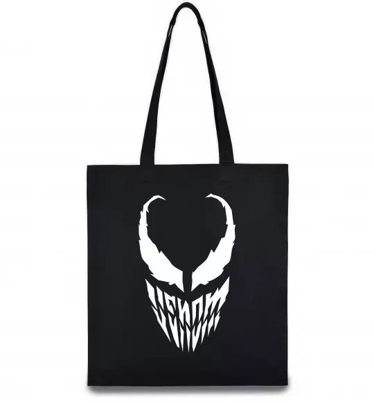 Еко-сумка Веном обличчя Чорний фото