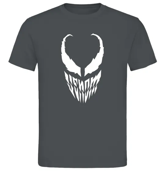 Чоловіча футболка Веном обличчя Графіт фото