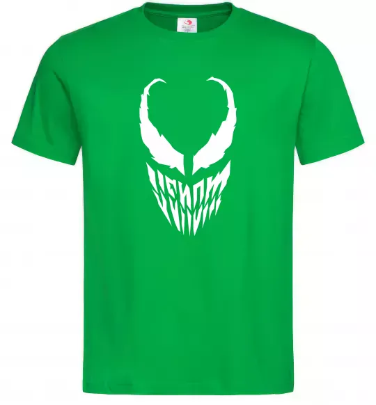 Чоловіча футболка Веном обличчя Зелений фото
