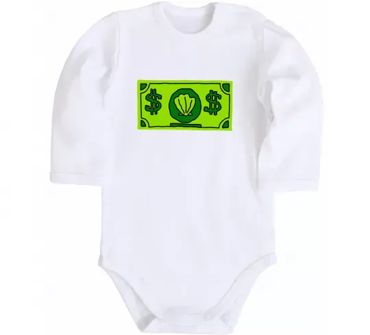 Детский боди Долар містера Крабса Белый фото