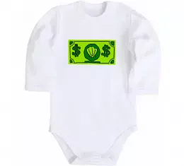 Детский боди Долар містера Крабса Белый фото