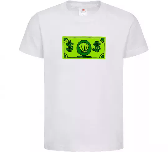 Детская футболка Долар містера Крабса Белый фото