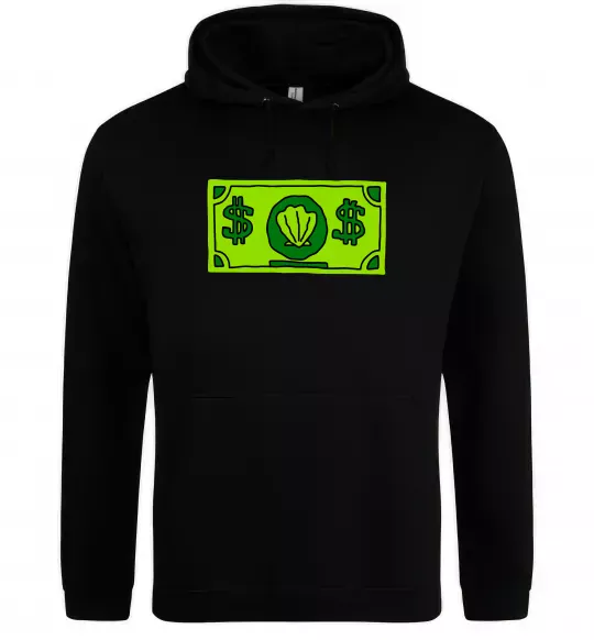 Женская толстовка (худи) Долар містера Крабса Черный фото