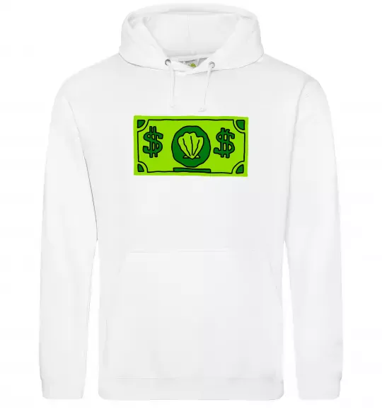 Женская толстовка (худи) Долар містера Крабса Белый фото