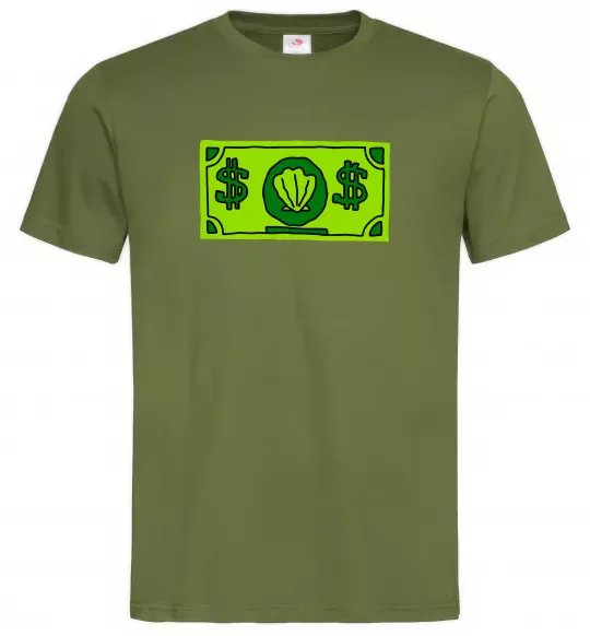 Чоловіча футболка Долар містера Крабса Оливковий фото