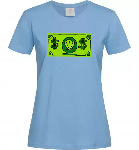 Жіноча футболка Долар містера Крабса Блакитний фото