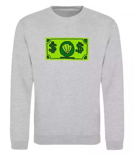 Світшот Долар містера Крабса Сірий меланж фото