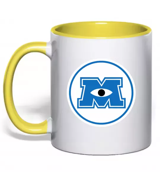 Чашка с цветной ручкой Корпорація монстрів Солнечно желтый фото